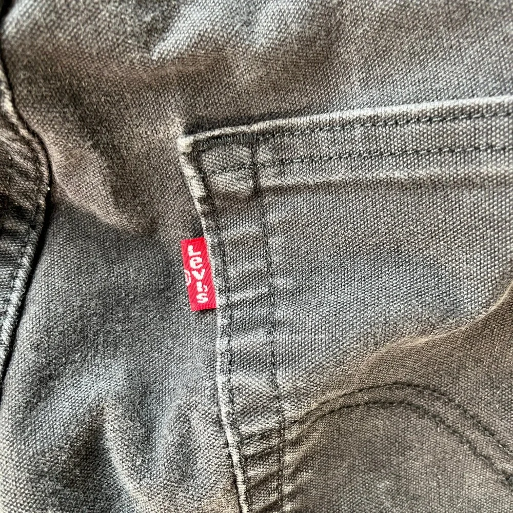 Levis Workwear Fit Men 33x30 Black Excellent Canvas Straight Leg Pants PC9-01111